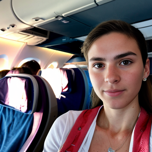 Goretzka and Vanessa at the plane