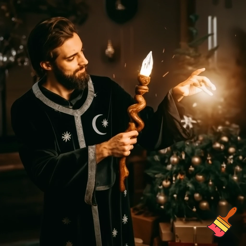 Magician wizard Christmas