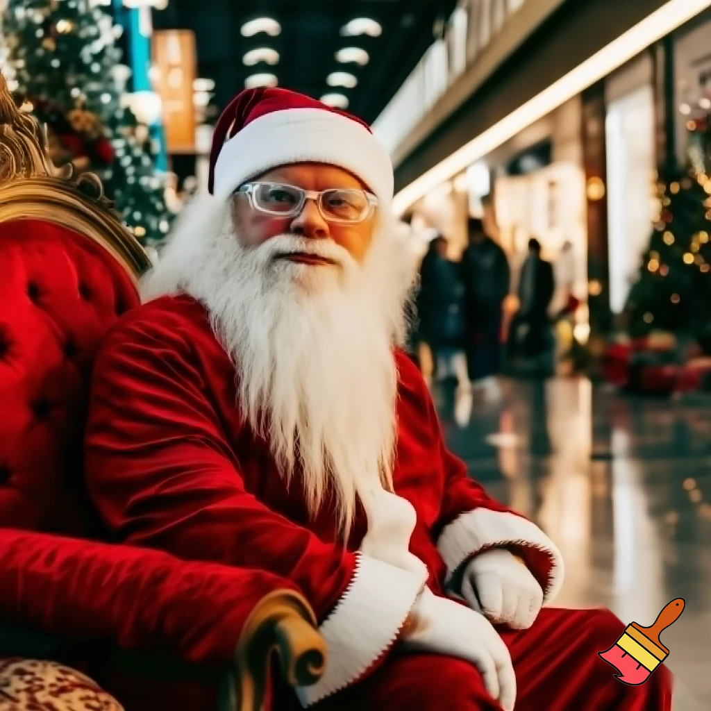 Santa Claus shopping Centre with Santa Claus chair at the shopping🎄🎄🎄🎄