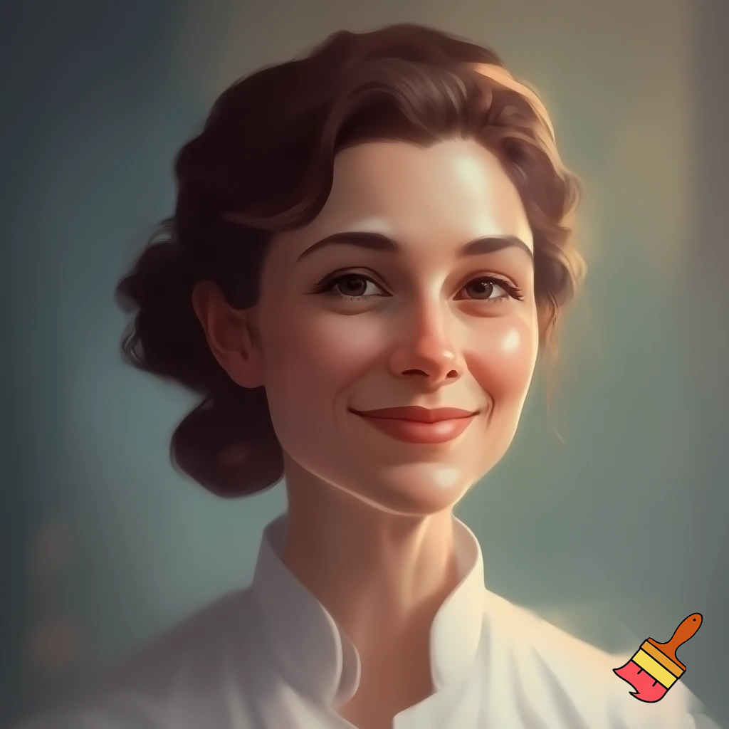 a nurse with white skin brown hair smiling 