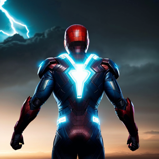 A handsome Asian man flying high above the clouds during a lightning storm, beginning to transform into a futuristic electric blue superhero, nano technology armor forming around his body piece by piece with glowing blue particles, sleek metallic suit with luminous neon blue energy lines, bright arc reactor glowing in his chest, helmet partially closing but still revealing part of his face, confident heroic expression, sharp jawline, short black hair, massive electric blue plasma wings made of lightning emerging from his back, powerful energy aura, cinematic dramatic lighting, volumetric clouds, epic camera movement, slow motion moments, ultra realistic, 8k, blockbuster superhero movie quality, marvel cinematic style, masterpiece