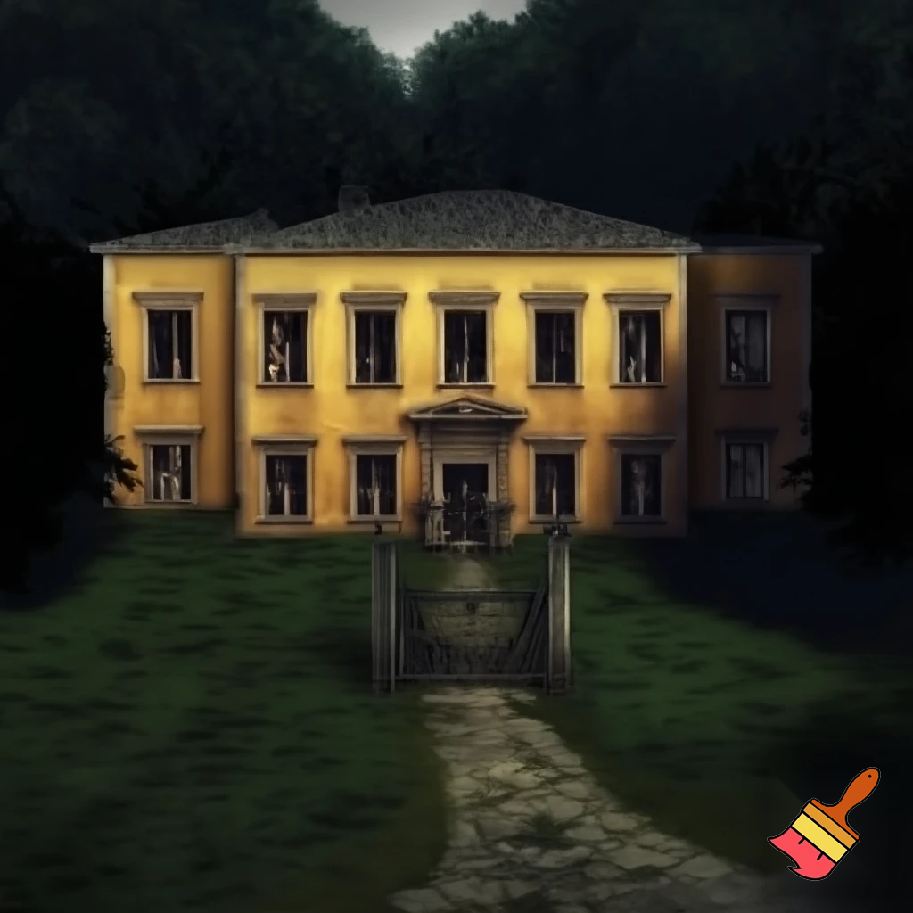 house. It was verging on a manor: a wide yellowish stucco facade stacked with gaping windows greeted them at the end of a stone driveway. The building stood two stories tall upon a bed of verdant grass, the plot carved out from a dense forest surrounding the house on three sides. The fence attached to the entrance gate disappeared into the woods, stretching far beyond Gon’s view.
