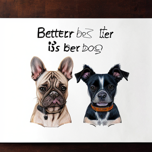 draw a graphic saying LIFE is BETTER with  a DOG