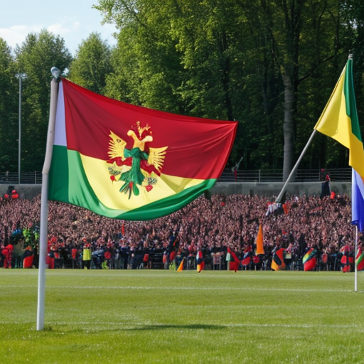 Discord community image of Official LFF Cup Community of soccer clubs in Baltic States and scores against Lithuanian soccer clubs and Discord logo of covered Lithuanian flag and Reddit mascot with Lithuanian soccer jerseys and generic soccer shoes and soccer ball it's written Lietuva with U.S. college letters and mascot with four bolts represents independence against Communism and Fascism and Russian Federation Aggression and Republic of Belarusian aggression and Reddit mascot also holding flags for Republic of Lithuania and Republic of Latvia and Republic of Estonia and Republic of Ukraine and United States of America and European Union and NATO flag with hands and background it's red and face with flags and resistance