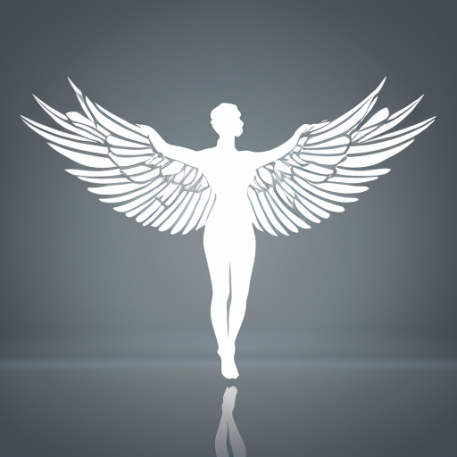 generame una imagen de unas alas bancas con un fondo transparente
