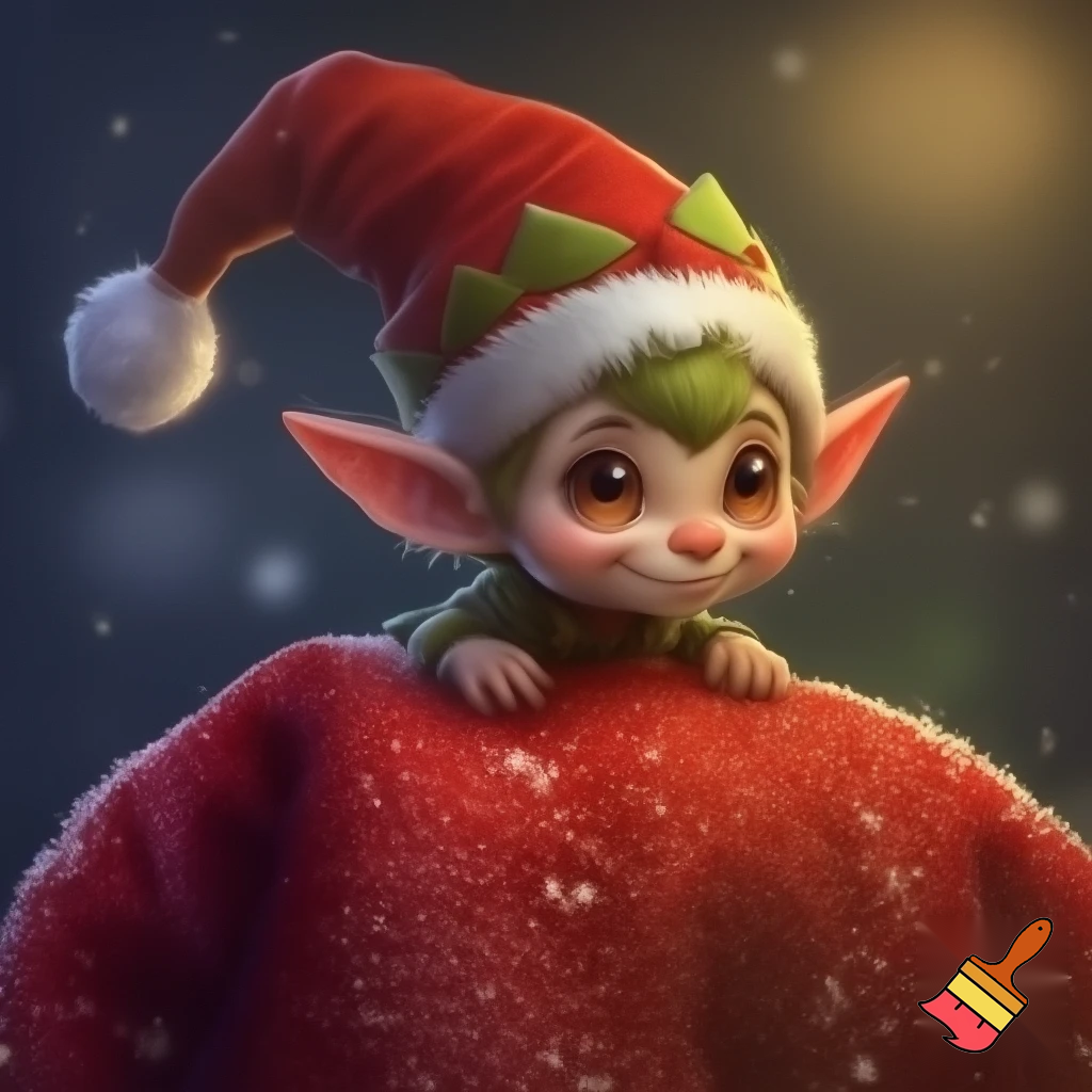 Christmas hat Elf on the elf hat velvet
