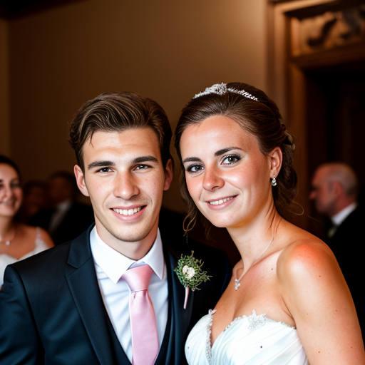 Goretzka and Vanessa at the wedding 