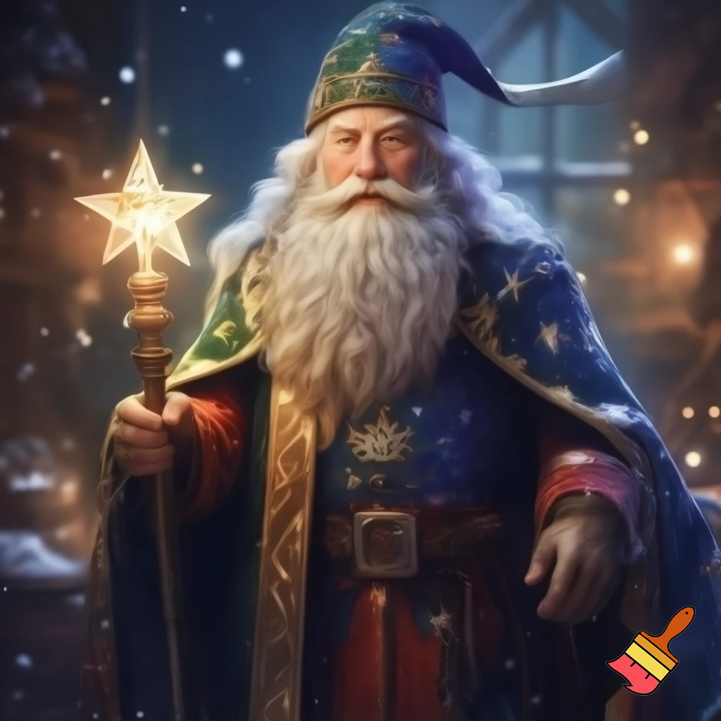 A wizard Nutcracker Santa Claus