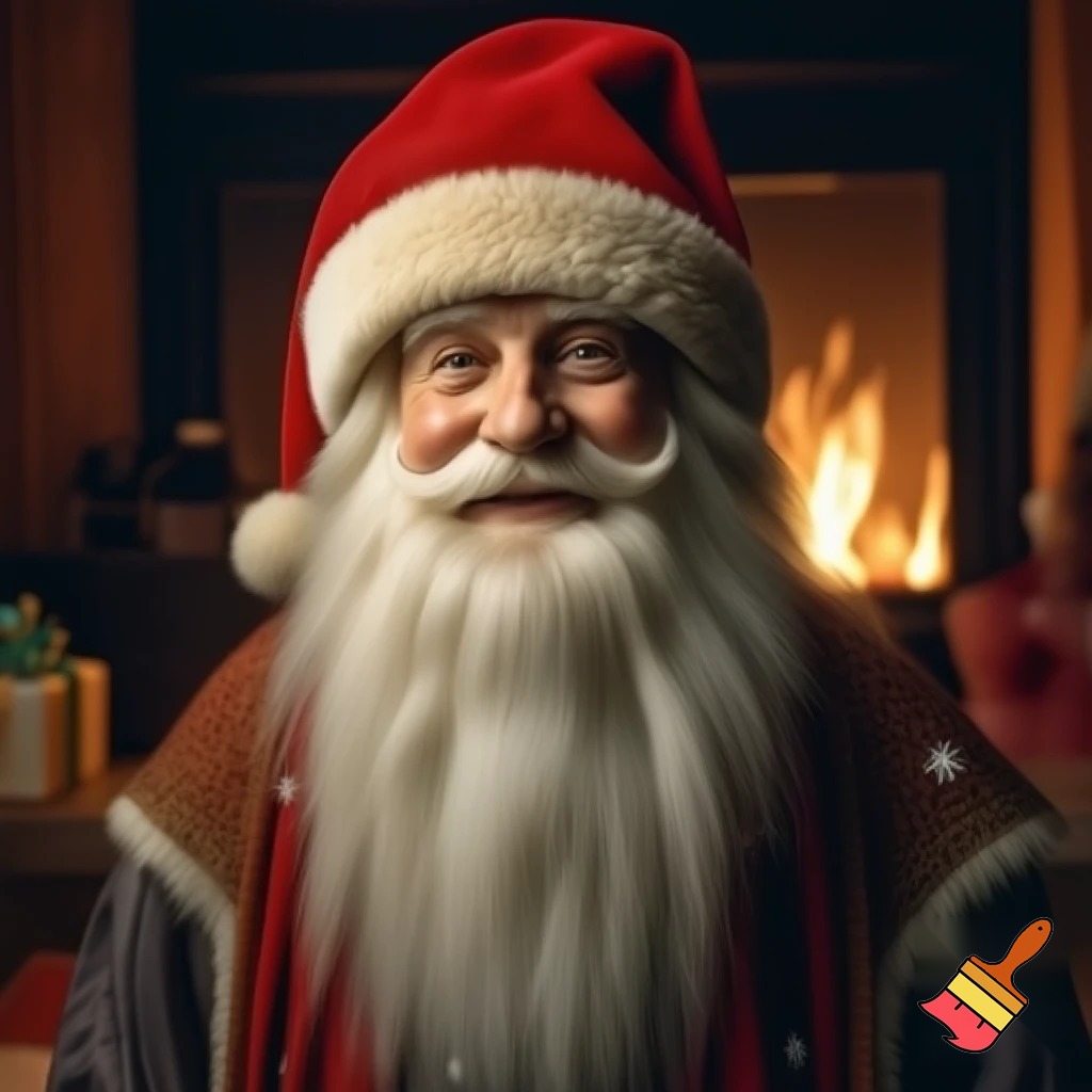 Woo wizard has Christmas hat