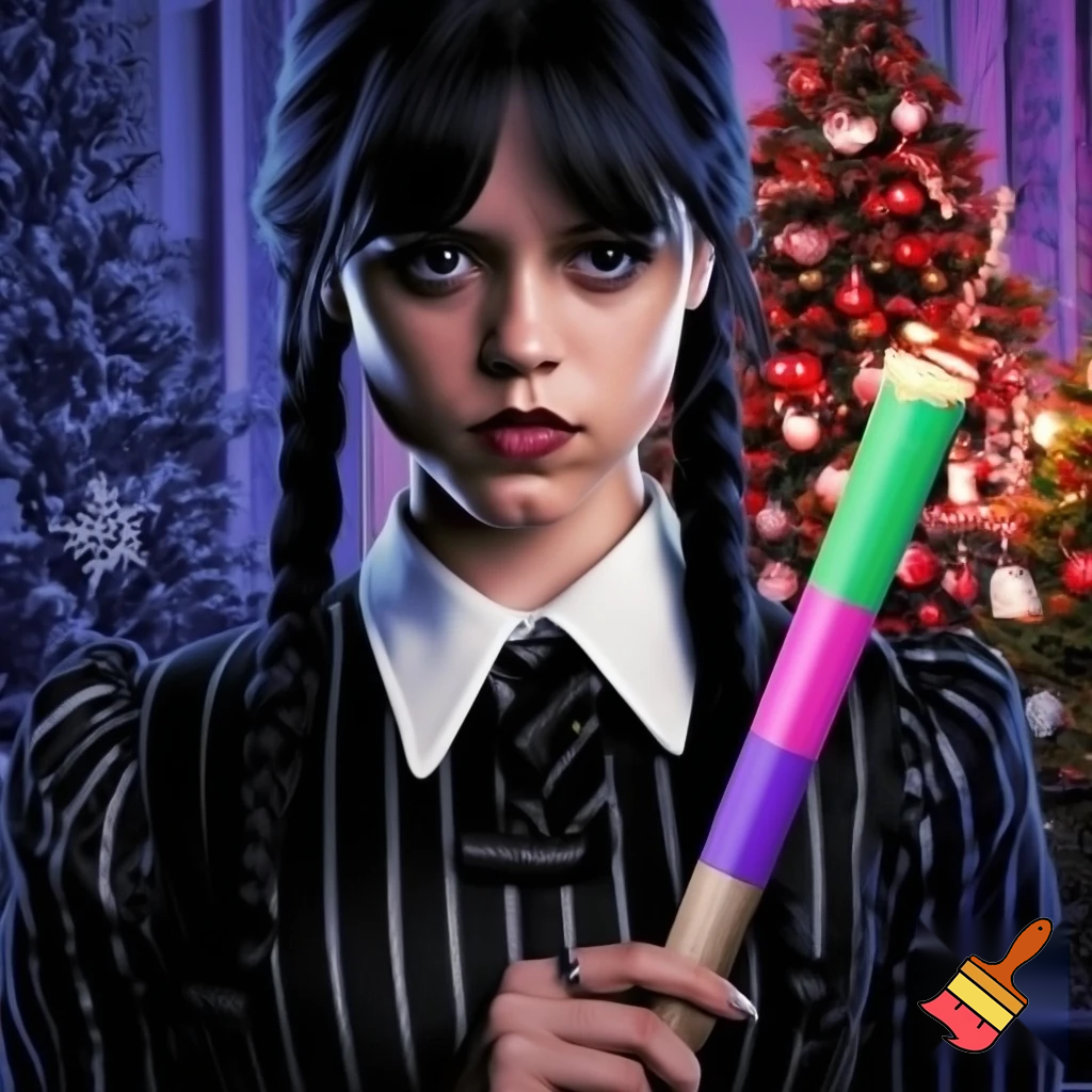 Christmas Attractive gorgeous Wednesday Addams 