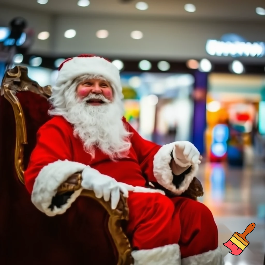 Santa Claus, Santa Claus chair in the shopping centre