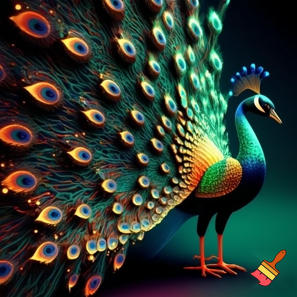 abstract peacock