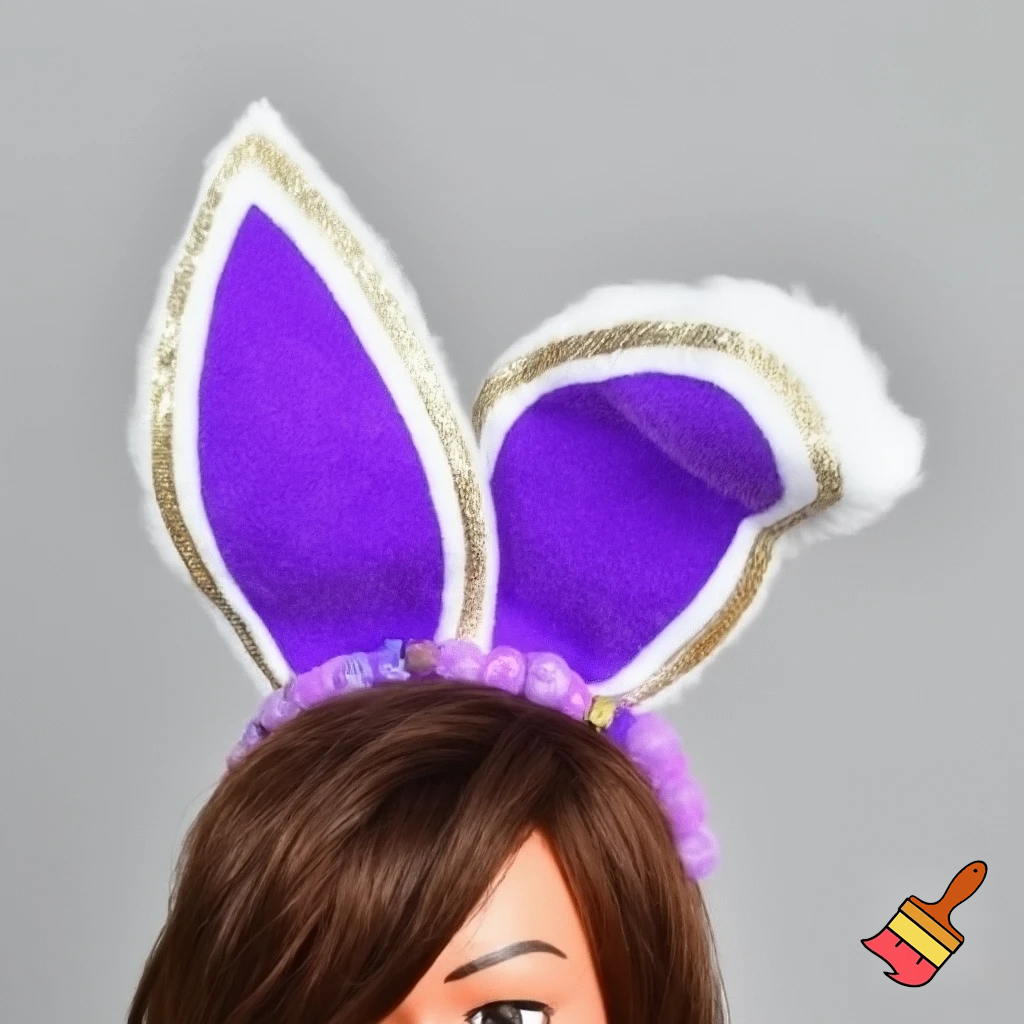 Easter bunny top hat headband, purple, purple and white Easter bunny ears top hat purple or white gold