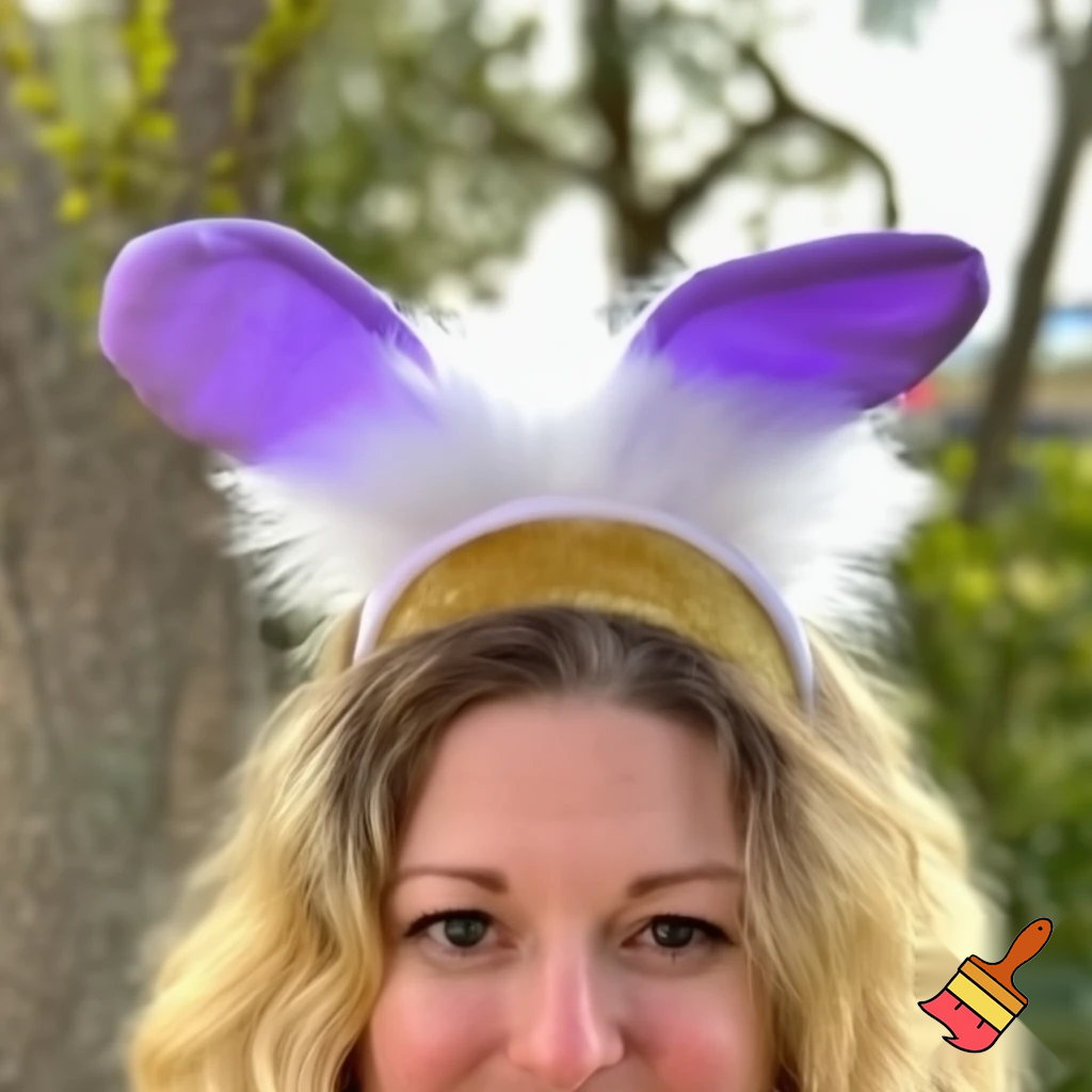 Easter top hat headband Easter bunny headband, purple and white with gold Easter top hat headband and fabric velvet and fabric velvet top head headband