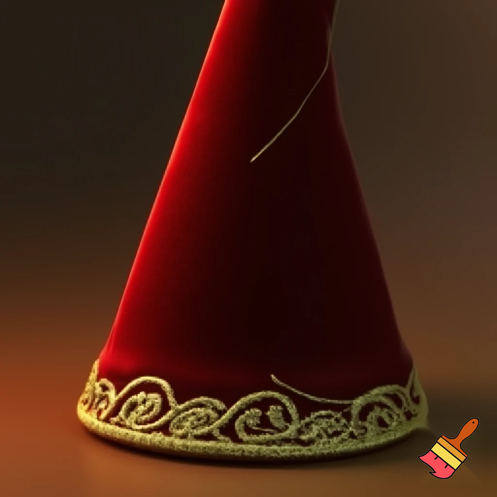 Christmas wizard hat written and velvet
