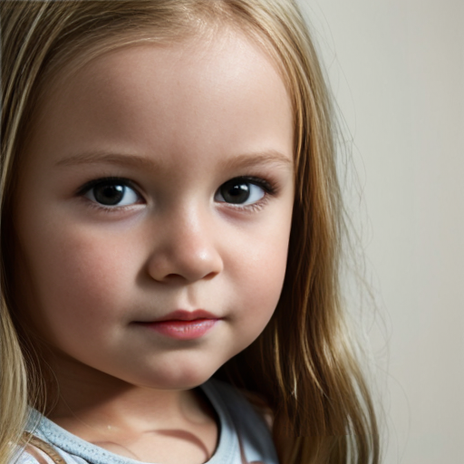 Finnish little girl, blonde, straight hair