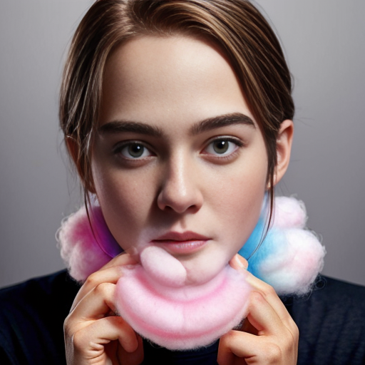 make a cartoon character that is a cotton candy