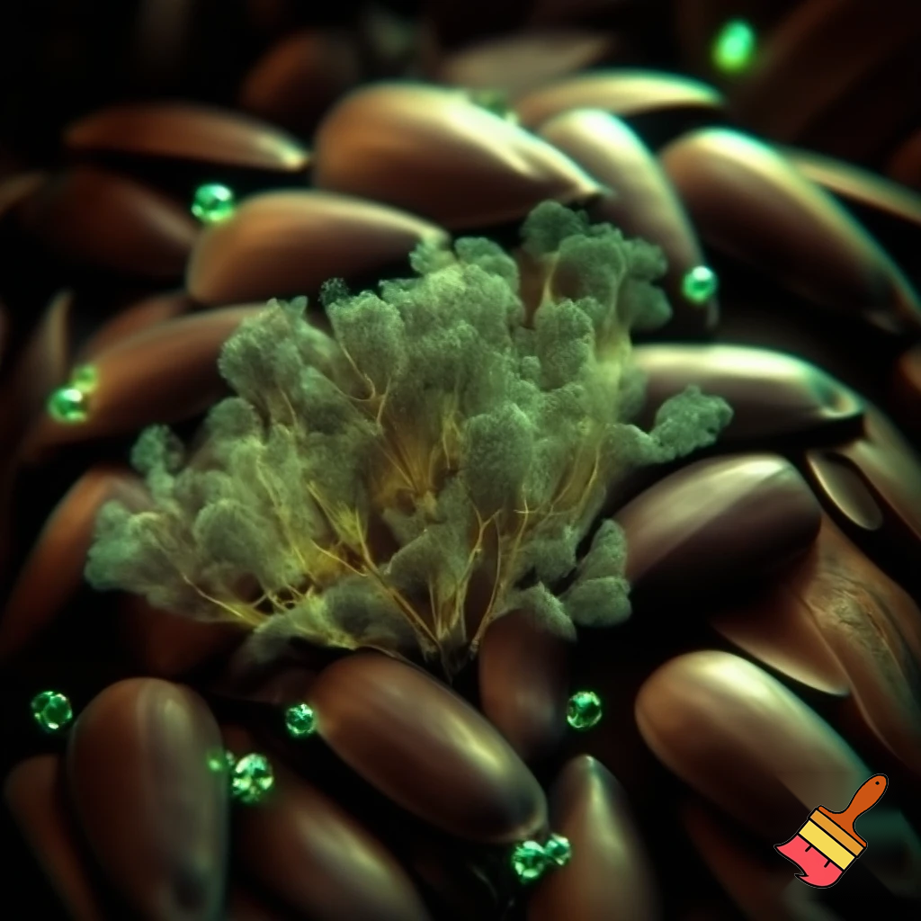Aspergillus parasiticus on sunflower seeds for a background image