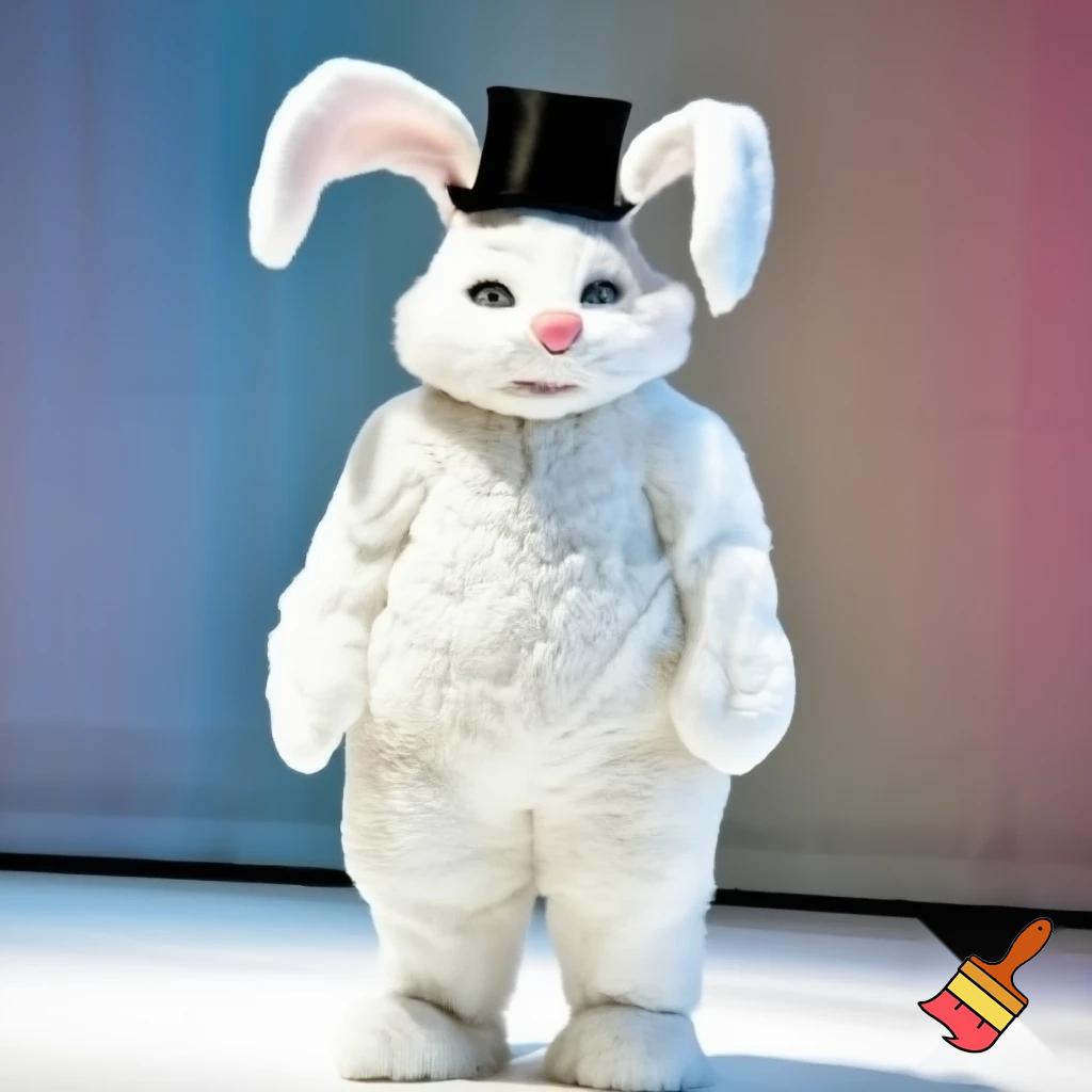 🏰 a chair van chair Easter bunny chair
Easter bunny with a top hat mascot costume