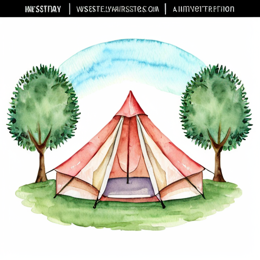 single icon of tent in cartoon style