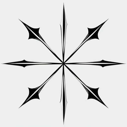 Realistic six-sided crystalline snowflake line drawing with fractal geometry in b&w