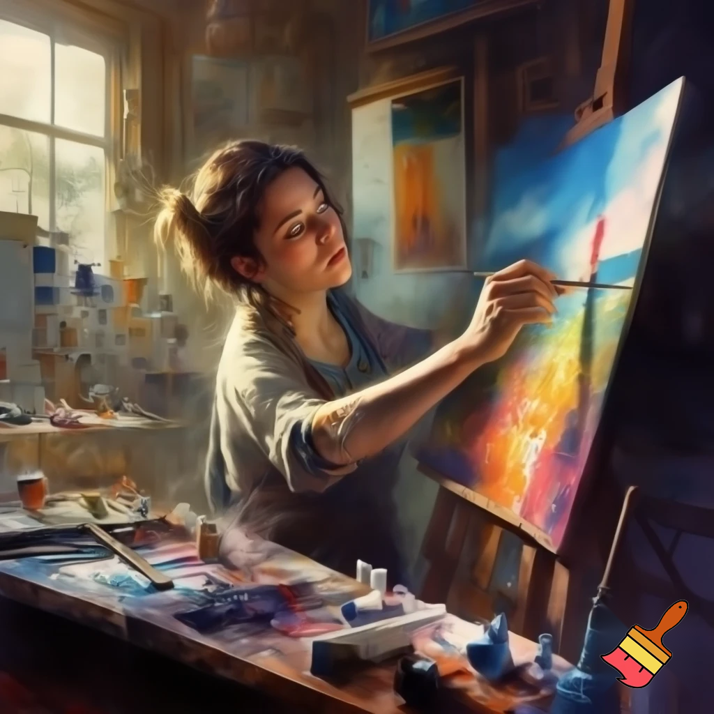 Draw artist image do painting 