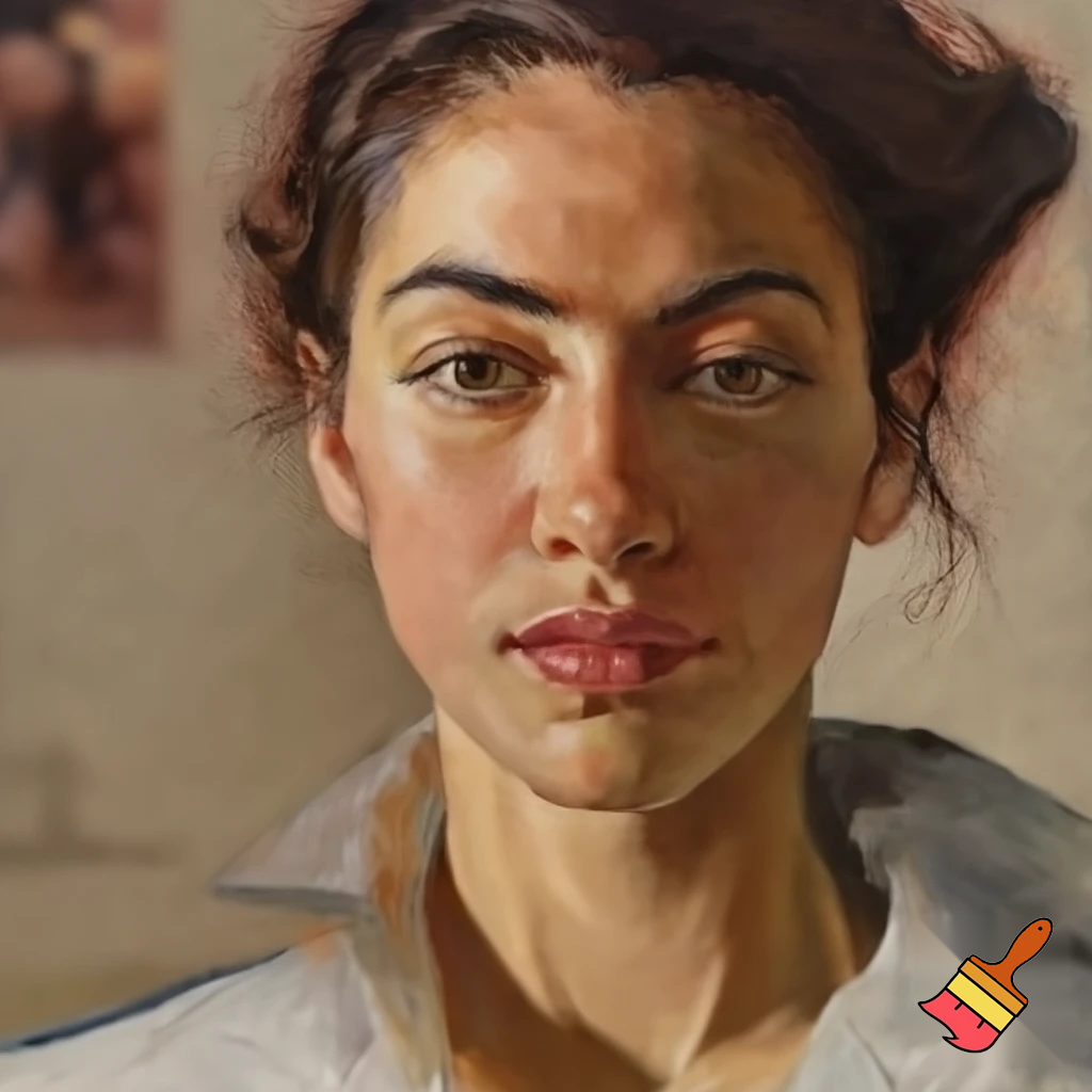 award winning portrait of a fragile woman with immaculate features, captivating eyes looks straight at the camera, perfectly radiant, painted by Norman Rockwell