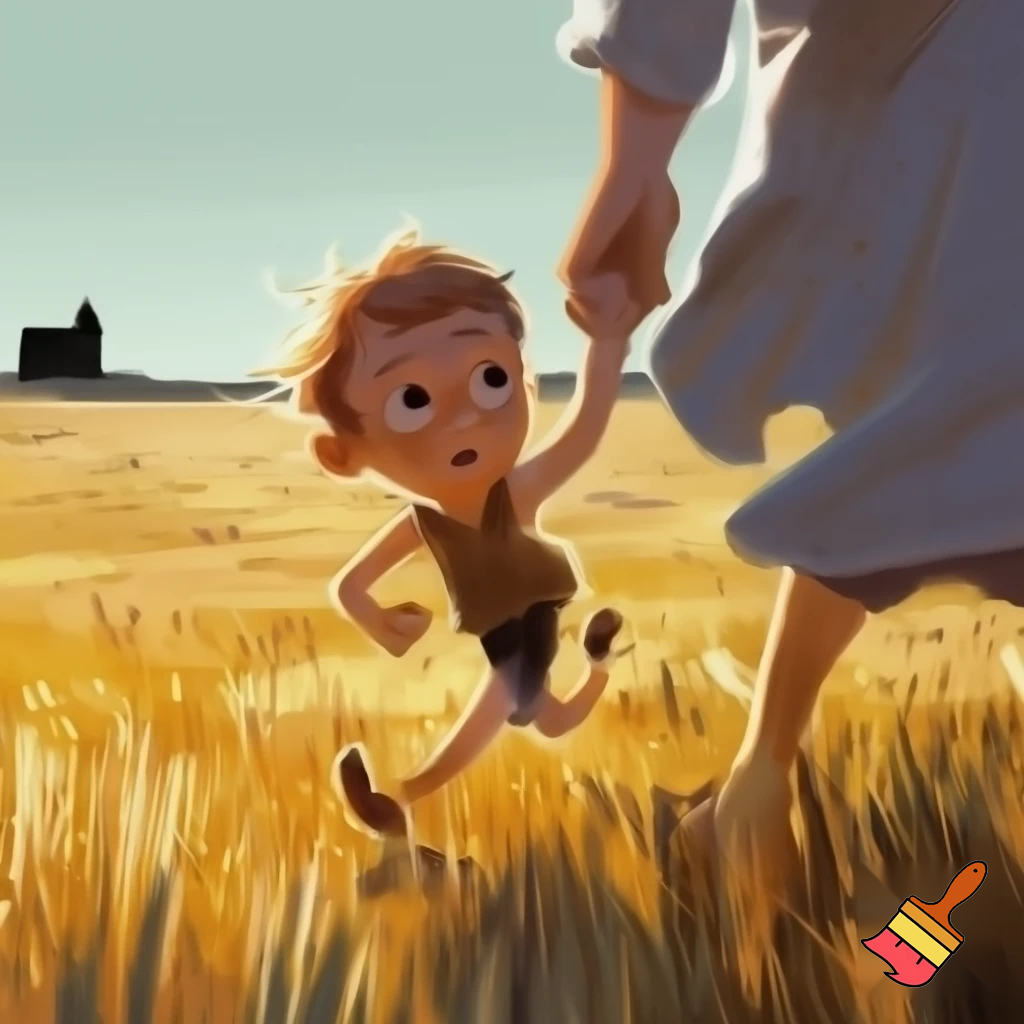 A boy that’s running away with he’s parents 
