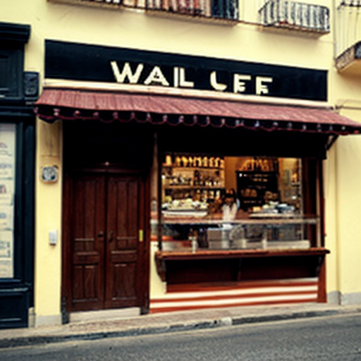 wall of a spanish cafe