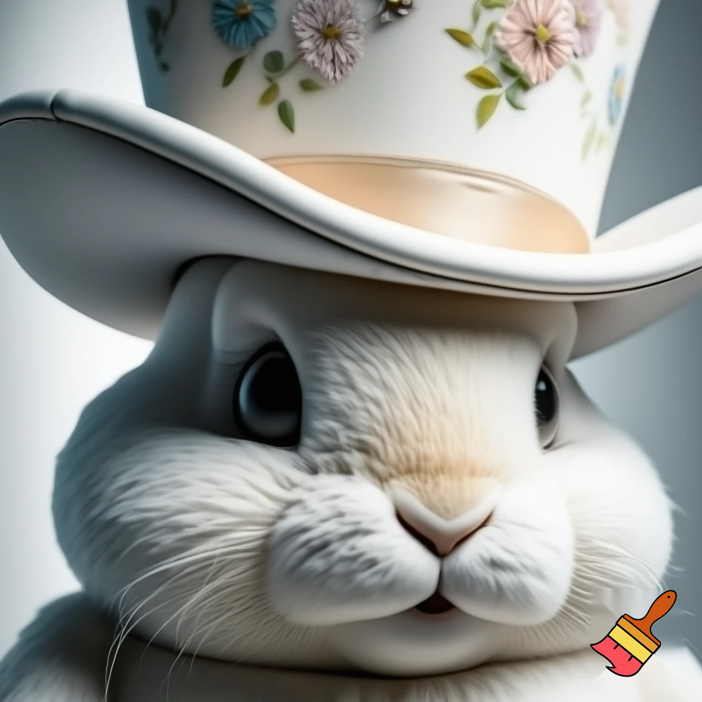 Easter bunny mascot costume top hat special Easter bunny, expensive and a delicate