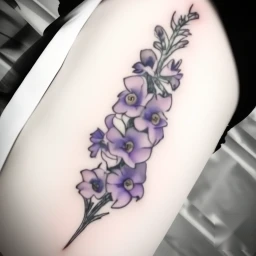 july birth flower tattoo