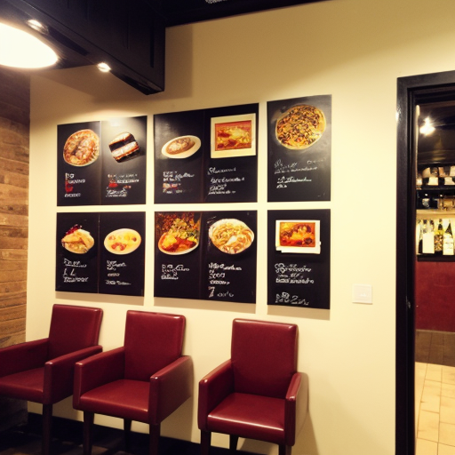 the wall of a resturate