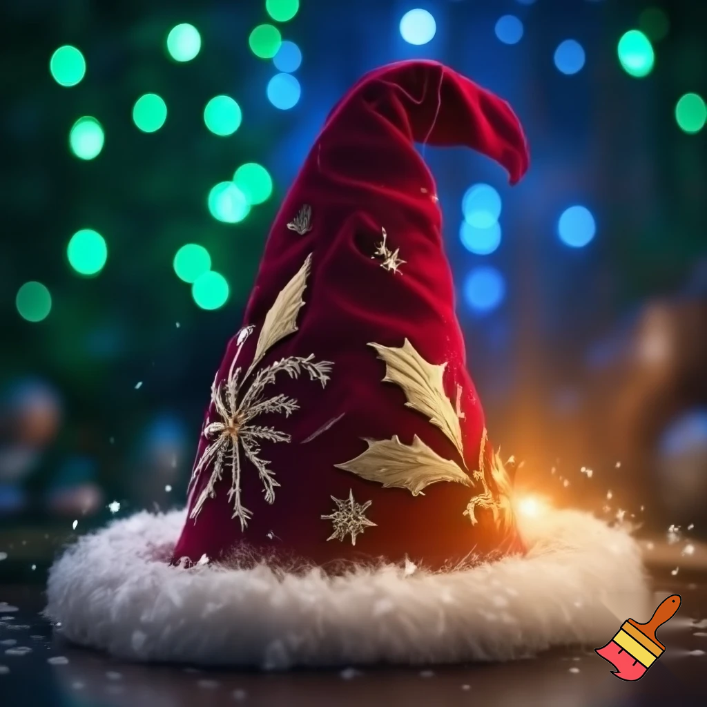 Christmas wizard hat red