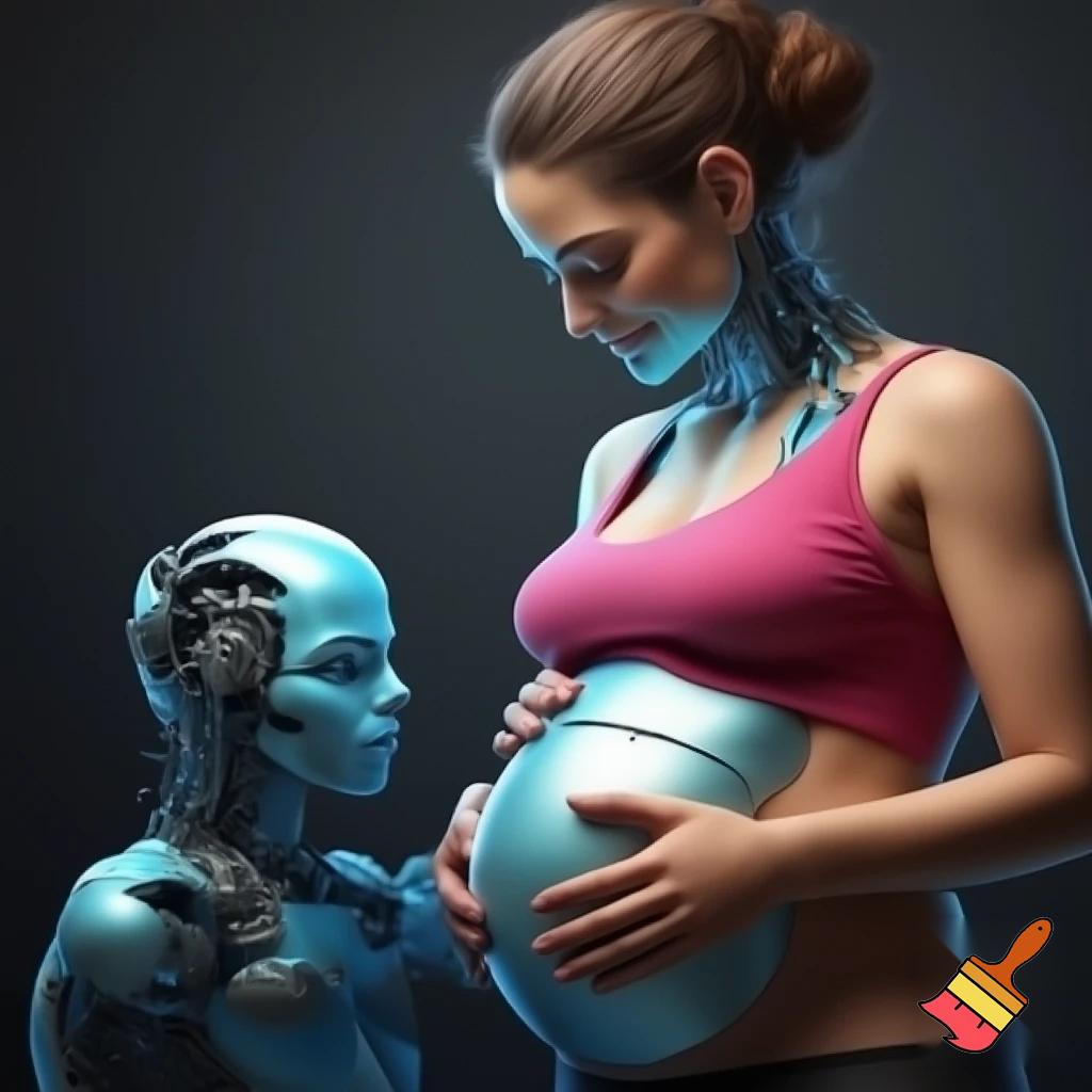 Mother getting cybernetic enhancements during pregnancy 