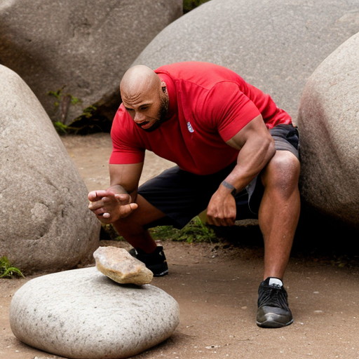dwain the rock jonson eating a rock

