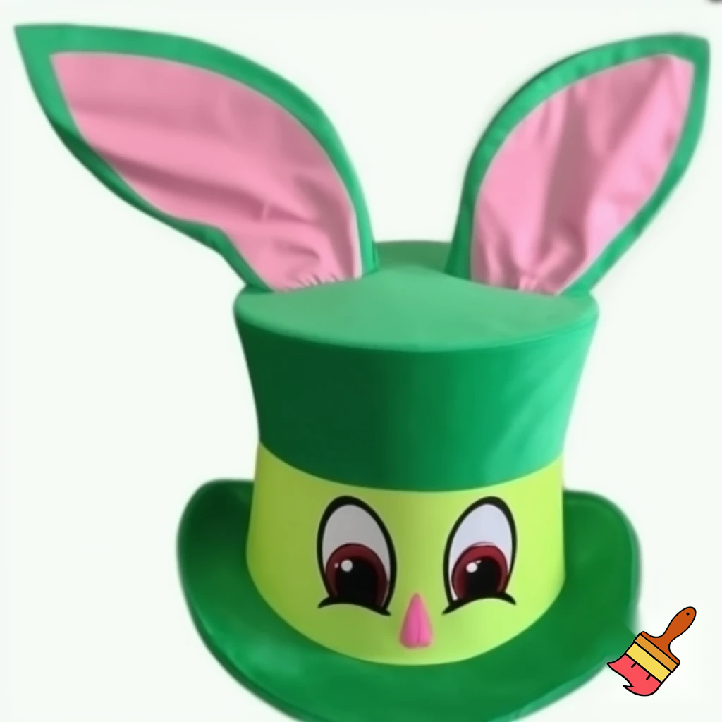 Easter bunny mascot costume top hat