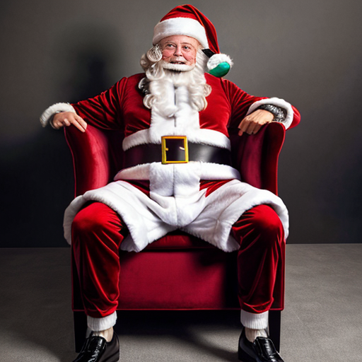 Santa Claus, a chair
