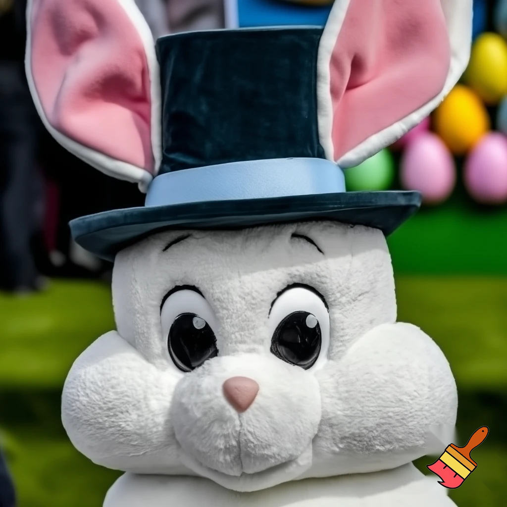 Easter bunny mascot costume top hat special top hat special top hat special top hat special and delicate