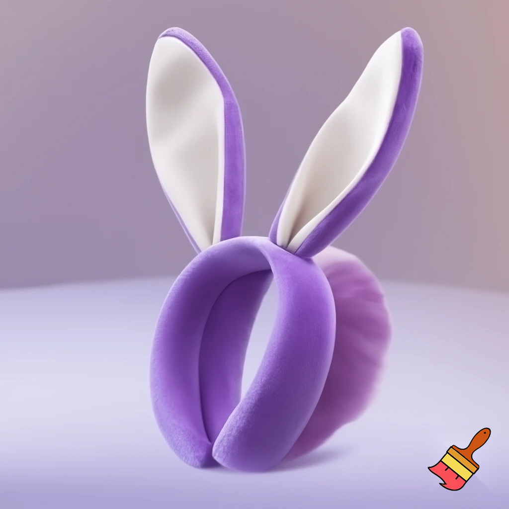 Easter bunny headband velvet Easter bunny, bunny ears, purple and white bunny velvet headband Easter bunny ears headband top hat