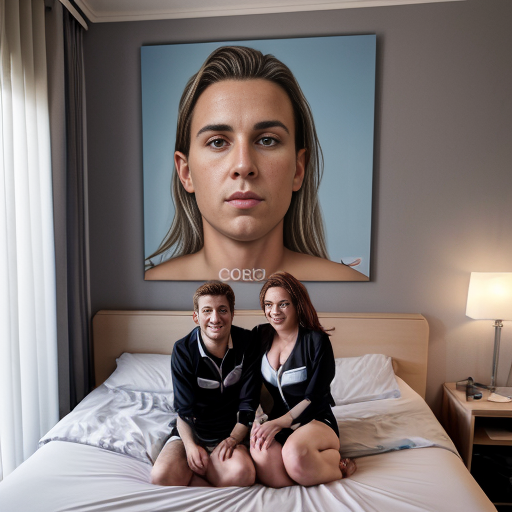 Goretzka and Vanessa at the bedroom 