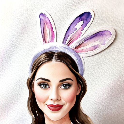  Purple and white Easter bunny headband top hat headband with gold