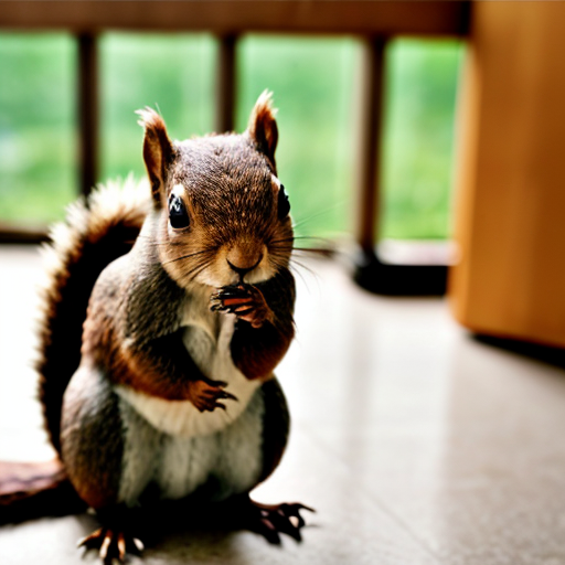 a squirrel say here in a school