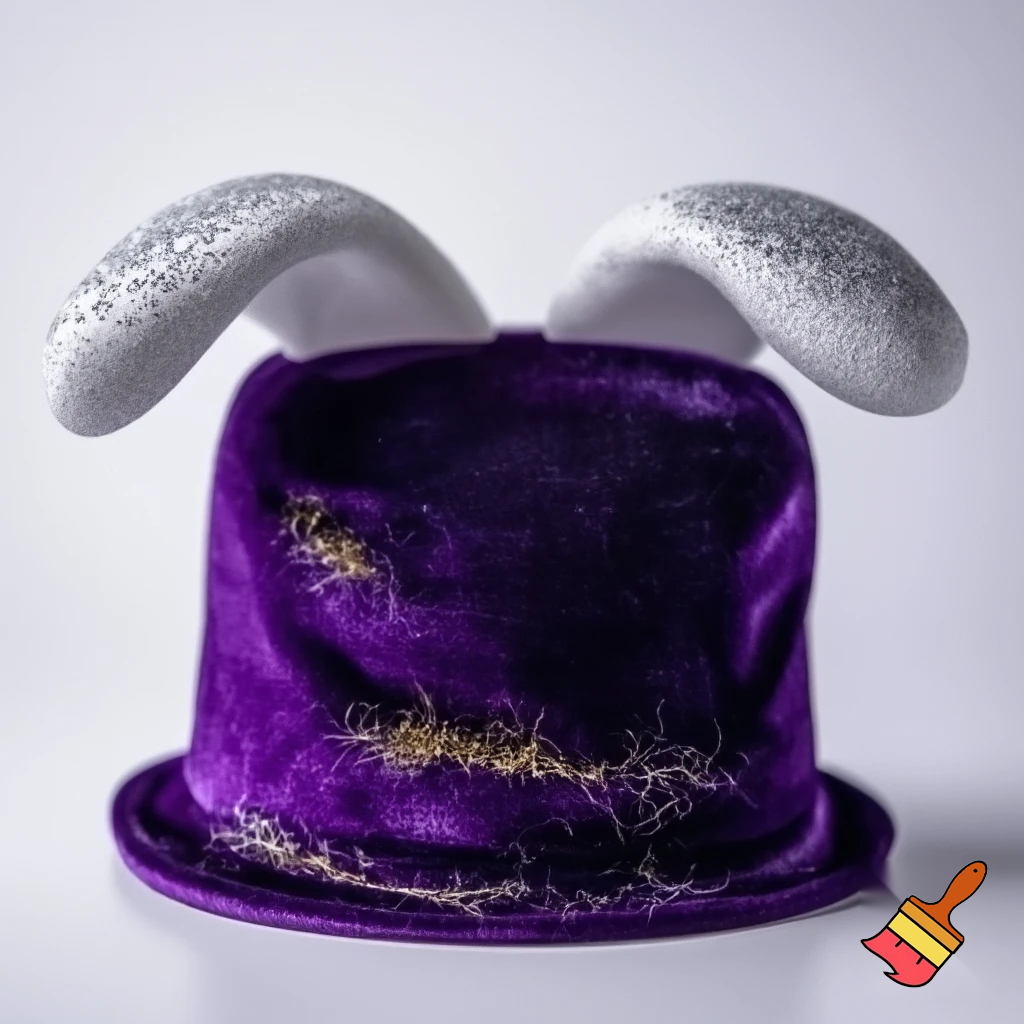 Special top hat headband Easter headband with rabbit, ears, purple and white purple and white with glitter velvet golden purple and white with glitter silver
