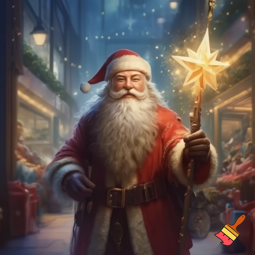 Santa Claus walking at the shopping centre a wizard Santa Claus the real Santa Claus🌟💫🎄🎁🎁🎁🎁🎁🎁🎁🎁🎁🎁🎁🎁 stick Santa Claus the big Santa Claus with a star walking stick with the star Santa Claus special Santa Claus🌠