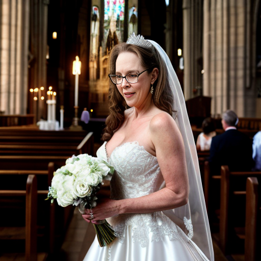 John Goodman y Elizabeth Perkins glasses con corona Flores veil con traje formal elegante boda sensual sexy con holding ramo de flores con altar con iglesia templó católico con foto studio 29