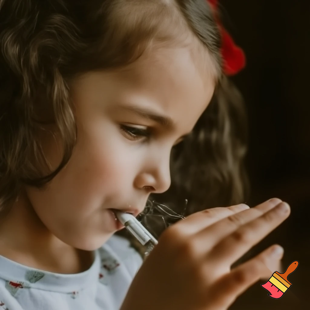 Little girl smoking weed