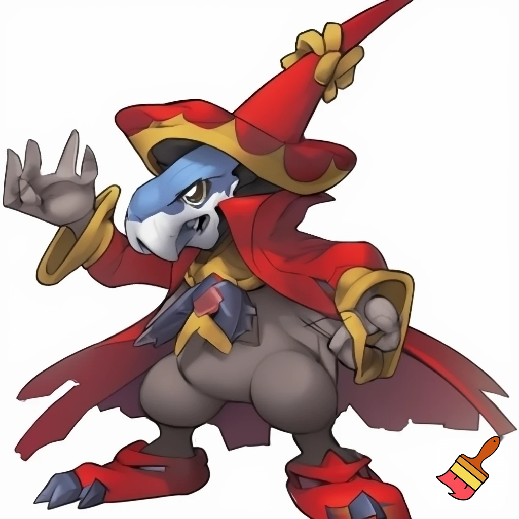 The pokemon Ledian dressed as a red mage from Final Fantasy 14