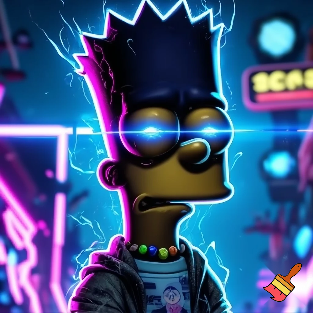 BART SIMPSON ANIME BOBA VIBES LASER EYES  677777
