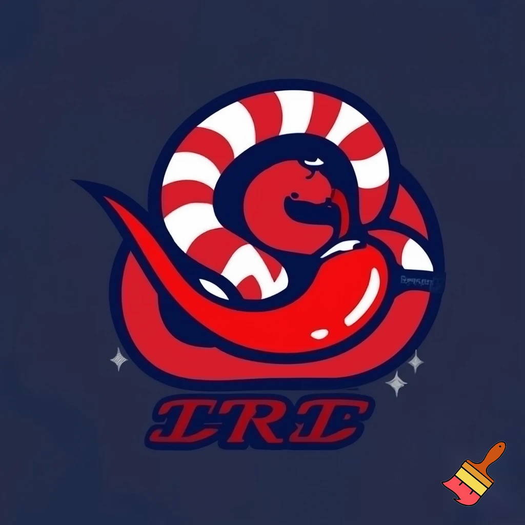 Logo for very patriotic worm chili company