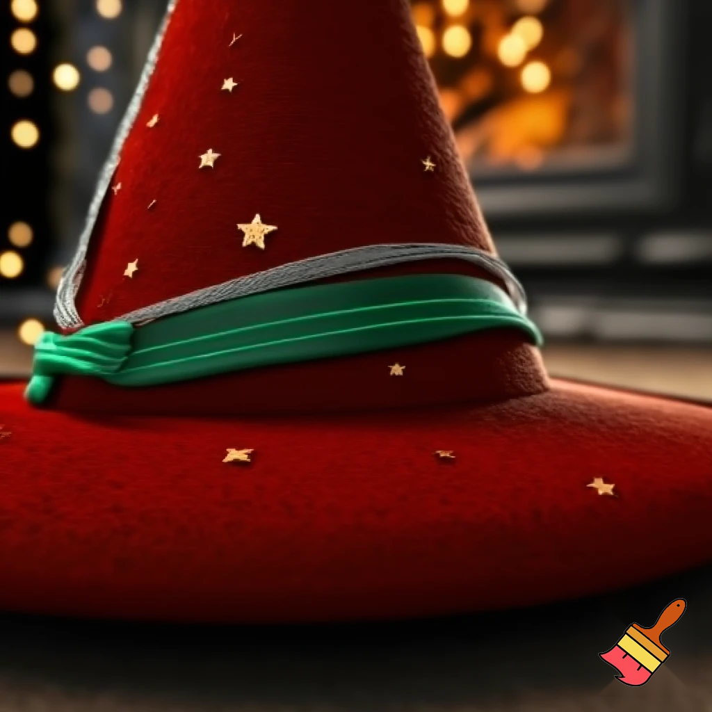 Christmas wizard hat stars and means read a Christmas hat